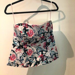 White House Black Market Floral Corset